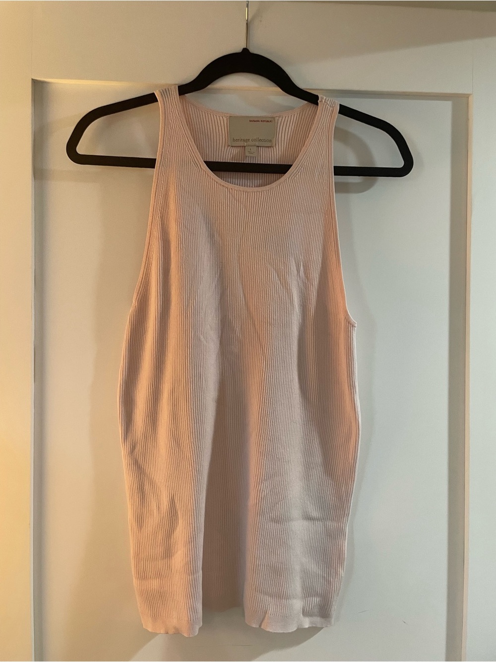Banana Republic Light Pink Ribbed Tank Top